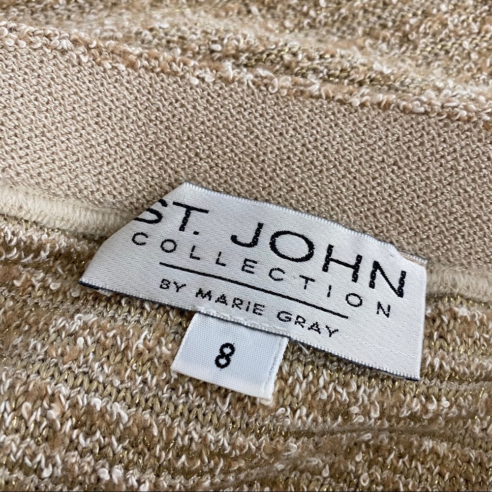 St. John Collection Skirt Gold Cream Boucle, 8 - Picture 7 of 8